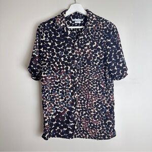 Men’s Zara Summer Textured Shirt - Small - Brown/pattern